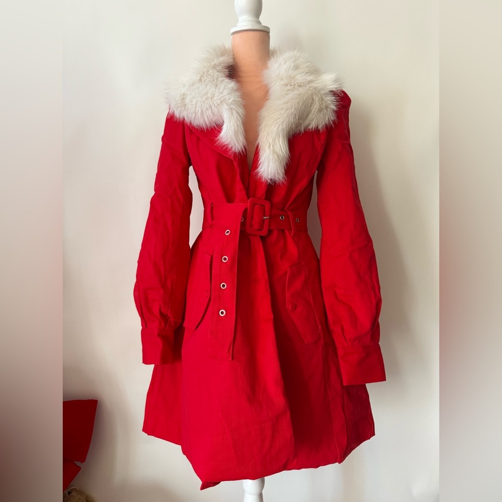 Dolls Kill Sugar Thrillz HOLIDAY PARTY PLAID TRENCH COAT